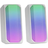 Mars Gaming MSRGB, Altavoces Gaming15W Bluetooth 5.0, Iluminación RGB, Full Mesh, 2 Drivers Activos, Blanco