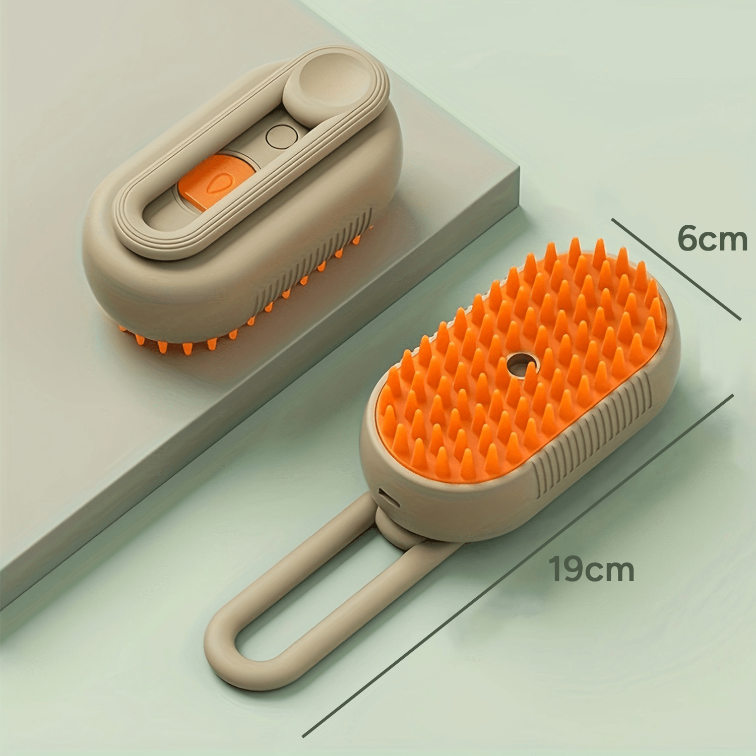 Cepillo Vapor Mascotas, Masajea y Retira el Pelo Suelto, Botón para Vapor, Peine de Pelaje para Mascotas Recargable por USB, Mango Abatible, Ideal para Todos los Gatos y Perros, Adecuado para Uso Diario