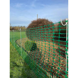 Valla de Jardín, Rollo de 1 metro de Alto por 50 metros de Longitud. Valla de Construcción, Valla Delimitadora, Vallas para Animales de Granja, Red Protectora de Plástico Ajustable y Cortable
