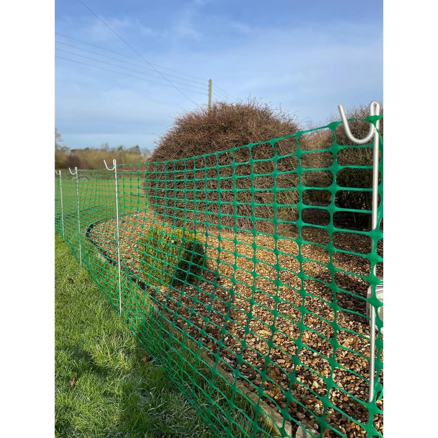Valla de Jardín, Rollo de 1 metro de Alto por 50 metros de Longitud. Valla de Construcción, Valla Delimitadora, Vallas para Animales de Granja, Red Protectora de Plástico Ajustable y Cortable