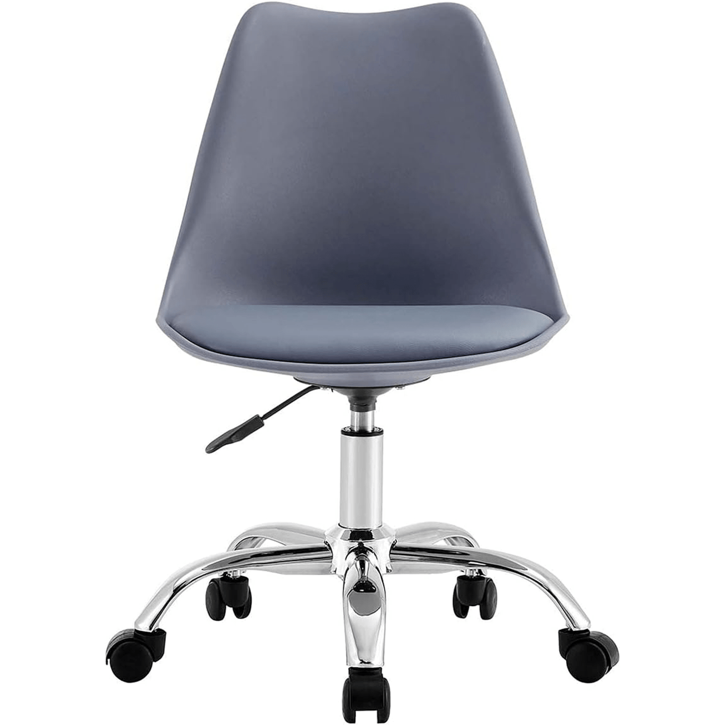 Silla Escritorio Ergonómica con Ruedas, Silla Oficina Giratoria con Altura Ajustable, Acolchada, Estilo Nórdico, Ideal para Estudio y Oficina