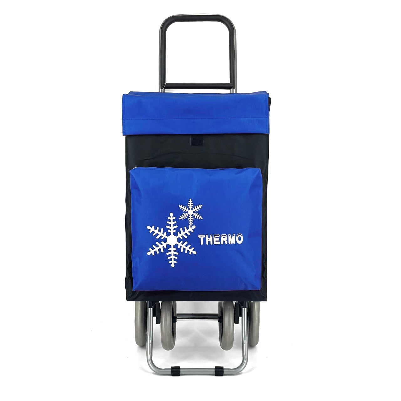Carro Compra Plegable con Bolsillo Térmico para Congelados, Carro Plegable con Ruedas, 2 Compartimentos, Con Capacidad de hasta 50 Litros y 40 Kg de Carga Máxima, 4 Ruedas Grandes Resistentes y Estables Ideales para Facilitar el Transporte y Llevar mejor