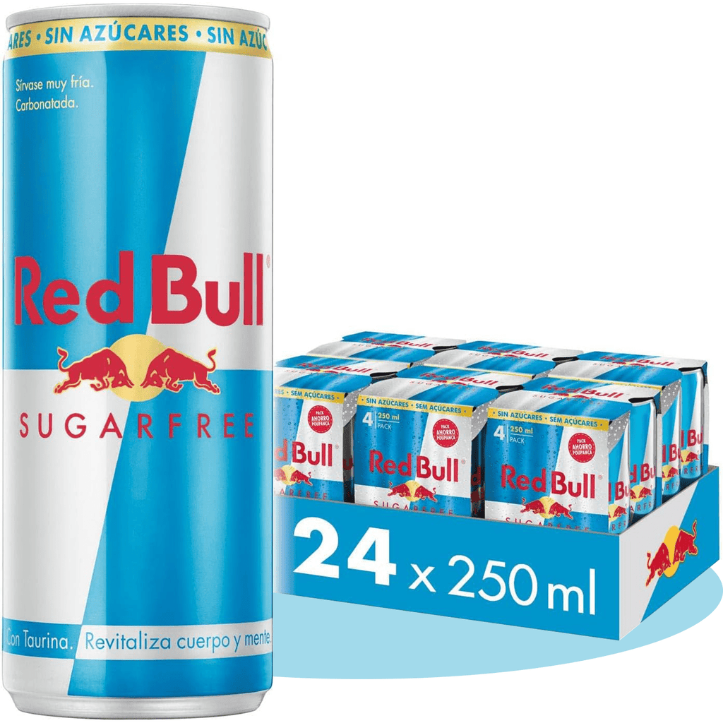 Red Bull Bebida Energética Sin Azúcar, 24 Latas de 250ml