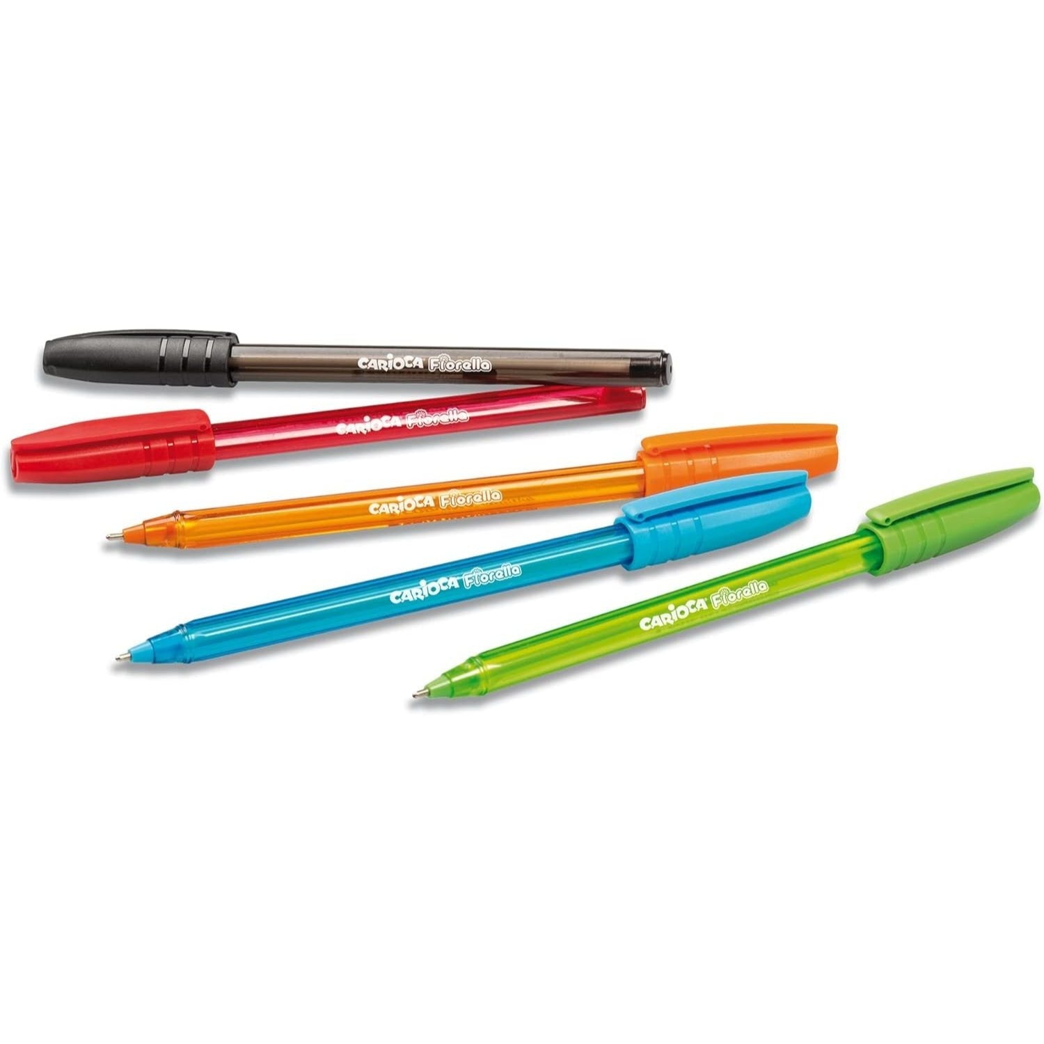 CARIOCA Pack 6 Boligrafos de Colores, Escritura Brillante y Colorida, Bolígrafos de Gel con Bola 1mm, Secado Rápido y Agarre Cómodo