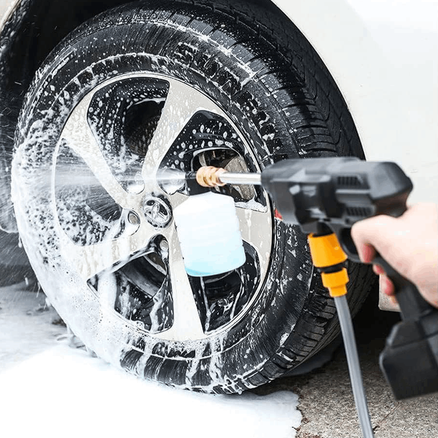 Pistola de Agua a Presión Multifunción con Batería Recargable, Boquilla Ajustable y Filtro Inoxidable, Ideal para Jardinería, Limpieza del Hogar y Lavado de Coches