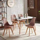 1/2/4/6 Unidad Sillas para Comedor, Sillas para Cocina con Asiento Blando, Tapizado y Patas Resistentes de Madera de Haya, Sillas Nórdicas