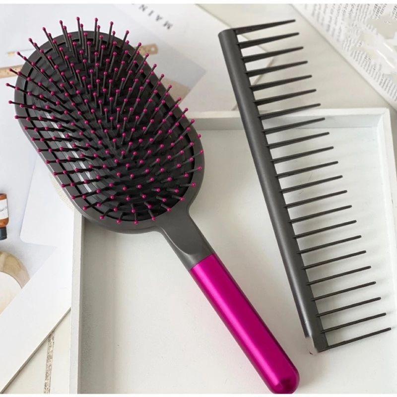 Cepillo Desenredante para Cabello Natural, Rizado, Liso, Húmedo o Seco, Peine de Púas Anchas, Cepillo Pelo Mujer Anti Enredo para Todo Tipo de Cabello, Cepillo con Pala de Gran Tamaño, Desenreda sin Tirones, Antiestático, Masajea el Cuero Cabelludo