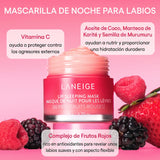 Laneige Mascarilla Nocturna para Labios, Hidratante y Nutritiva, Aroma Berry, 20 g