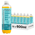 Viwa VitaminWater BrainBoost, Bebida Refrescante Cero Azúcar con Ginkgo Biloba y Vitaminas C y B. Sabor Mango, Lima y Lichi, Mejora la Agilidad Mental y la Concentración, 600ml, Pack de 12