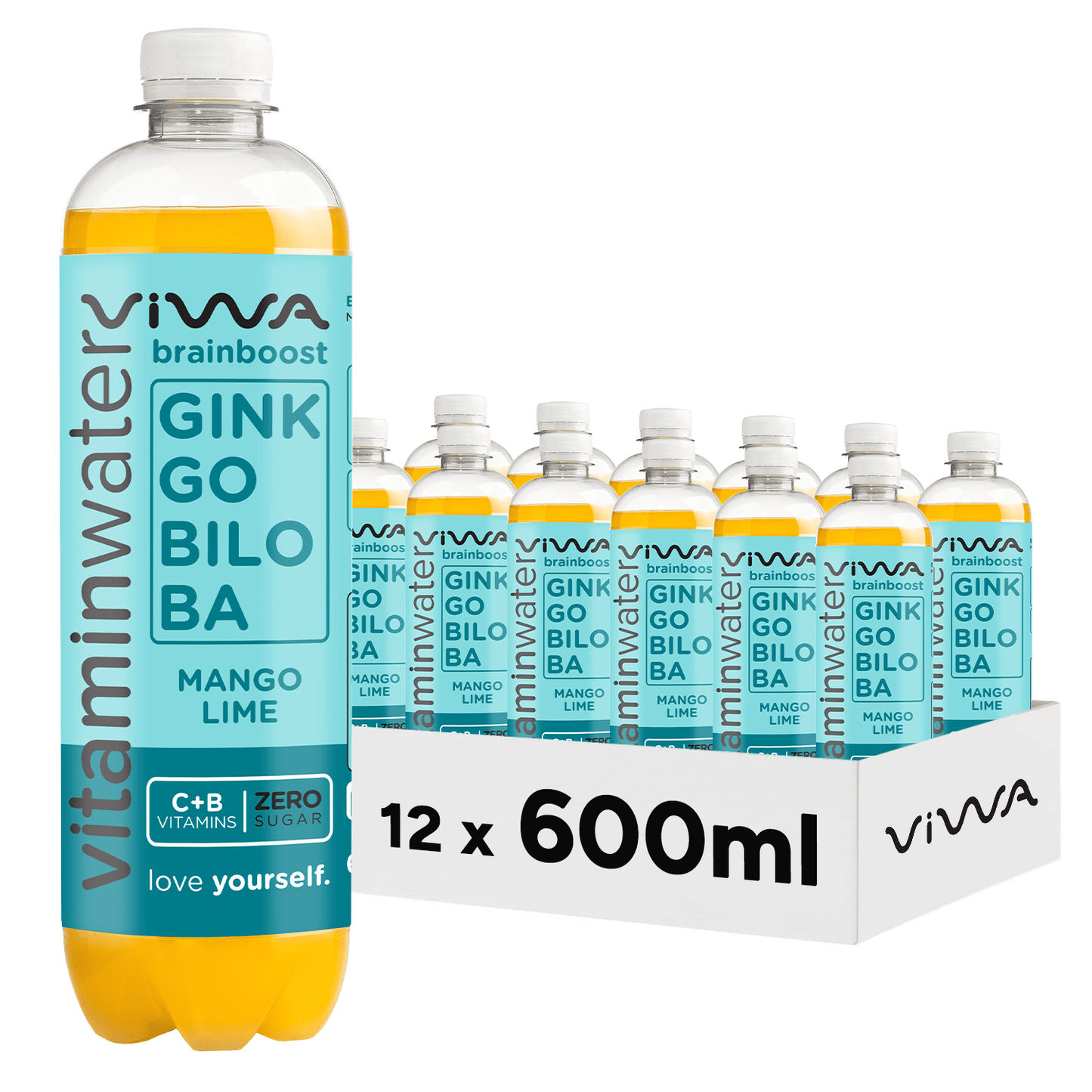 VIWA VitaminWater & Tea, Bebidas Refrescantes con Vitaminas y Minerales, 600ml, Pack de 12
