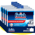 Finish Limpiamáquinas Líquido para Lavavajillas, Limpieza Profunda, Elimina Cal y Grasa Oculta, Contra el Mal Olor, Lavavajillas Líquido Pack Ahorro 4 x 250ml