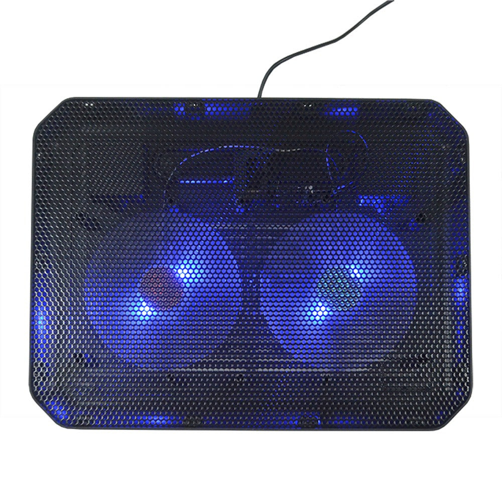 Soporte Portátil con Ventiladores Silenciosos de 14 cm Ideal para Refrigerar la base de tu Portátil y Optimizar su Funcionamiento, Velocidad 1200 + 10% RPM, Altura Ajustable, Conexión USB 2.0, 35 x 26 x 2,5 cm