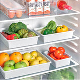 Organizador Nevera, Bandeja para Nevera, Almacenamiento para el Hogar, Caja de Almacenamiento, Apto para Lavavajillas
