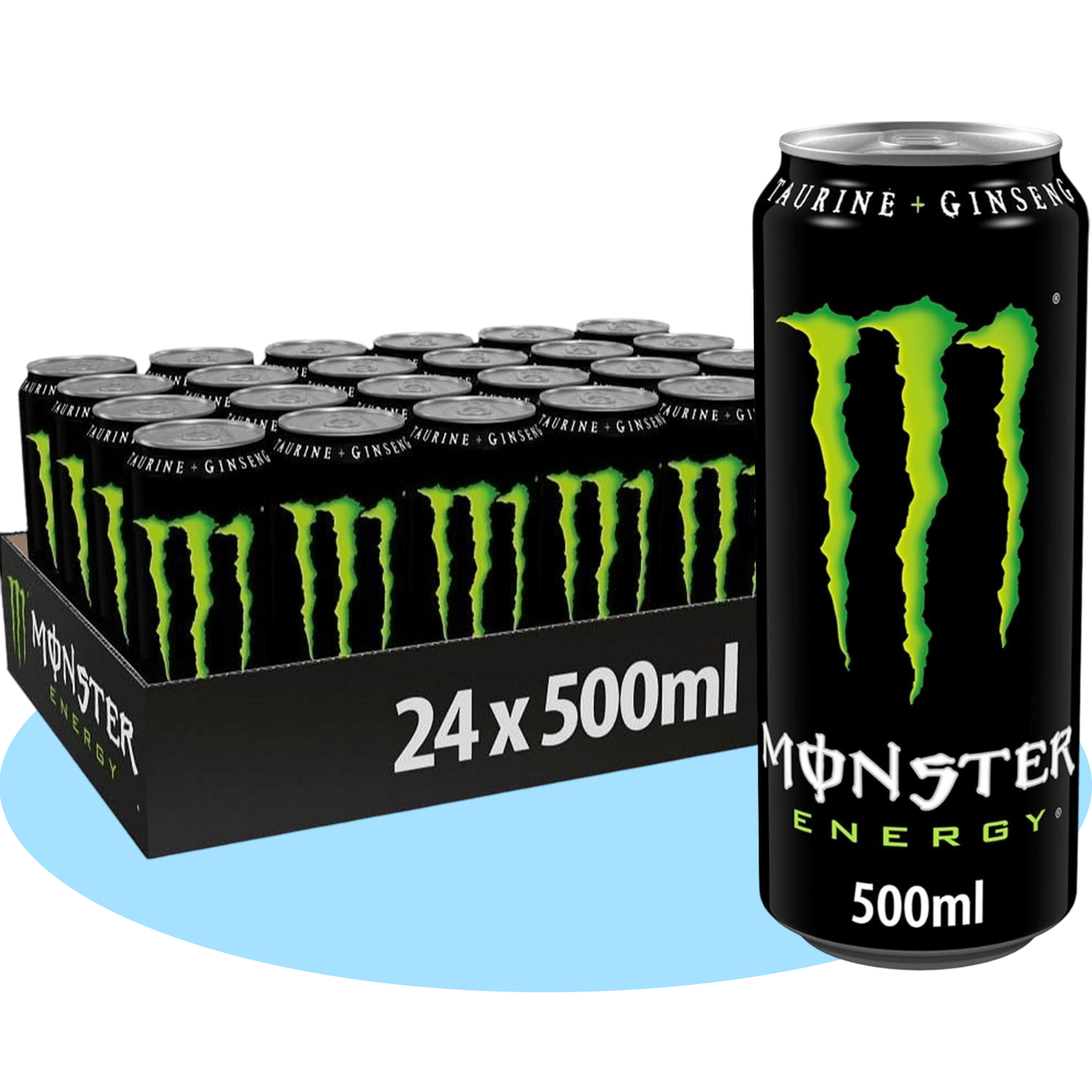 MONSTER ENERGY Original Green Bebida Energética, 12/24 Latas de 500ml