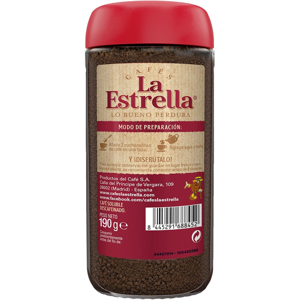 La Estrella Café Soluble Descafeinado, 190g