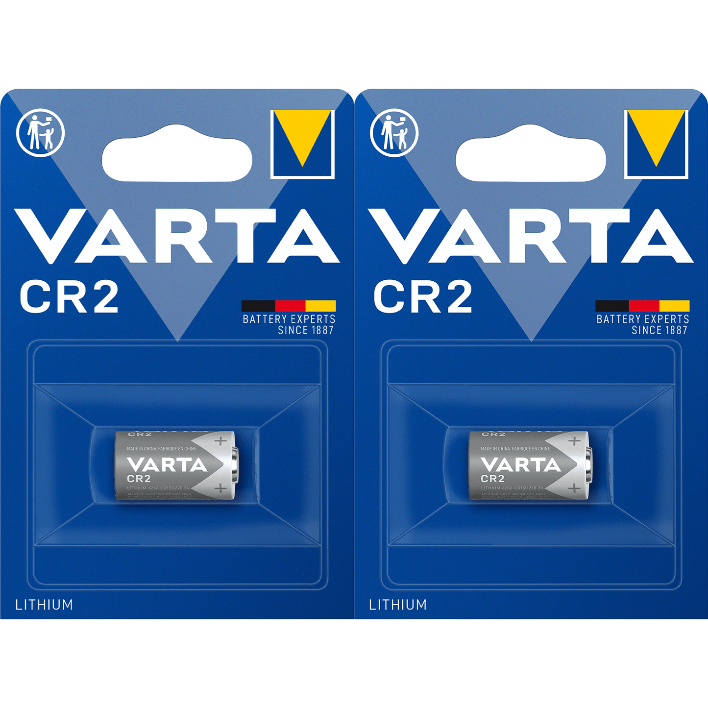 Pilas CR2 Litio de Alto Rendimiento, Larga Duración, Para Uso Diario, Ideal para Cámaras Fotográficas, Linternas, Sensores de Alarma, Equipos de Medición, Punteros, Juegos y Otros Dispositivos Pequeños - VARTA