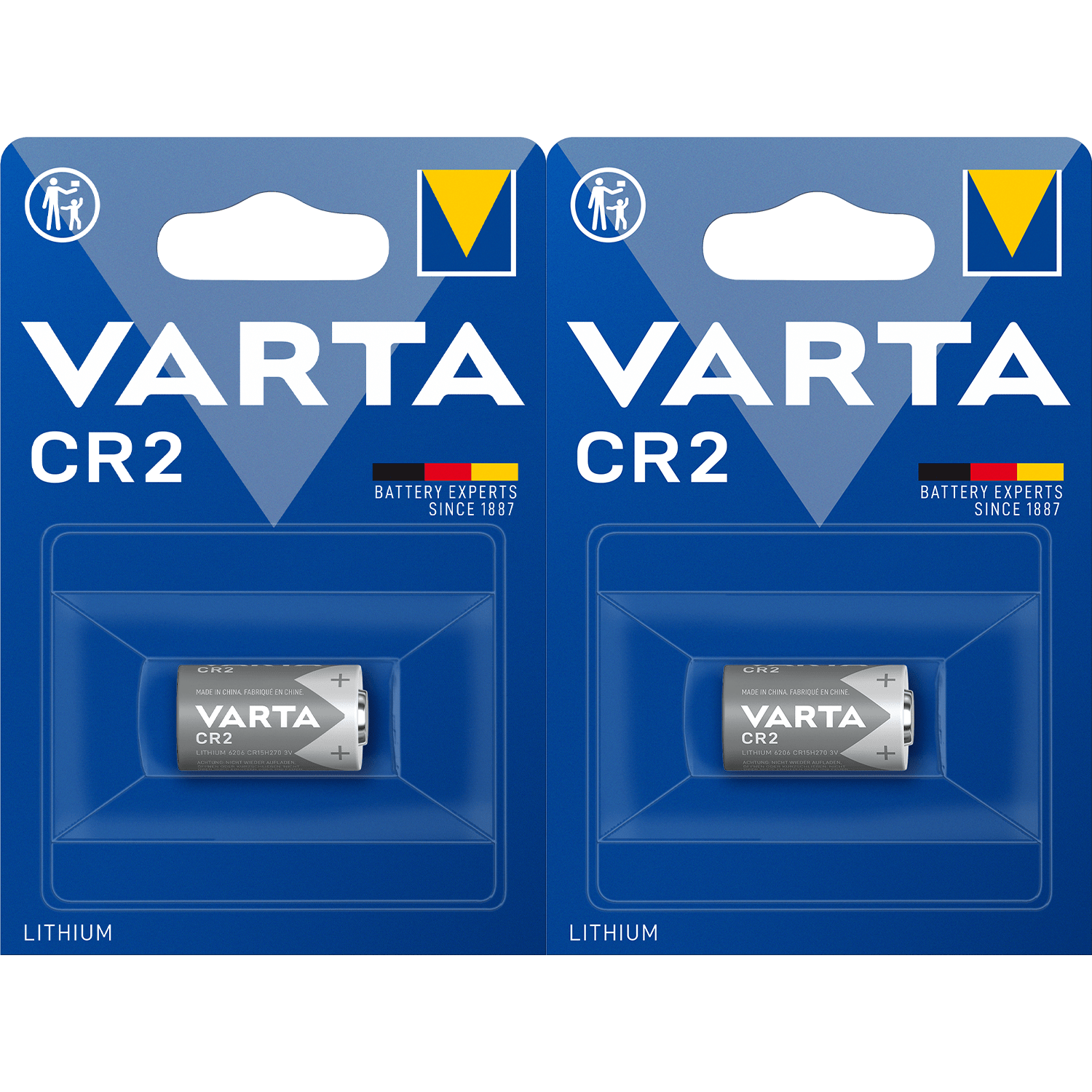 Pilas CR2 Litio de Alto Rendimiento, Larga Duración, Para Uso Diario, Ideal para Cámaras Fotográficas, Linternas, Sensores de Alarma, Equipos de Medición, Punteros, Juegos y Otros Dispositivos Pequeños - VARTA