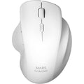 Mars Gaming MMWERGO, Ratón Inalámbrico Ergonómico, Sensor Óptico 3200 dpi, Switches Mecánicos KAILH, Ahorro Energía, Multiplataforma, PC, Mac, PS5, Xbox, Blanco