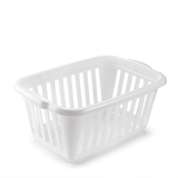 Cesta para la Ropa Rectangular, Ideal para Transportar y Guardar la Ropa de la Colada, Fabricada en Plástico muy Resistente, con 2 Asas en los Laterales para Llevar Cómodamente, 60 x 40 x 26cm