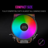 Mars Gaming, MCPU33, Disipador CPU Dual FRGB, 3 Heatpipes HCT, TDP 140W, Ventilador Ultra-silencioso PWM 11 cm, Color Negro