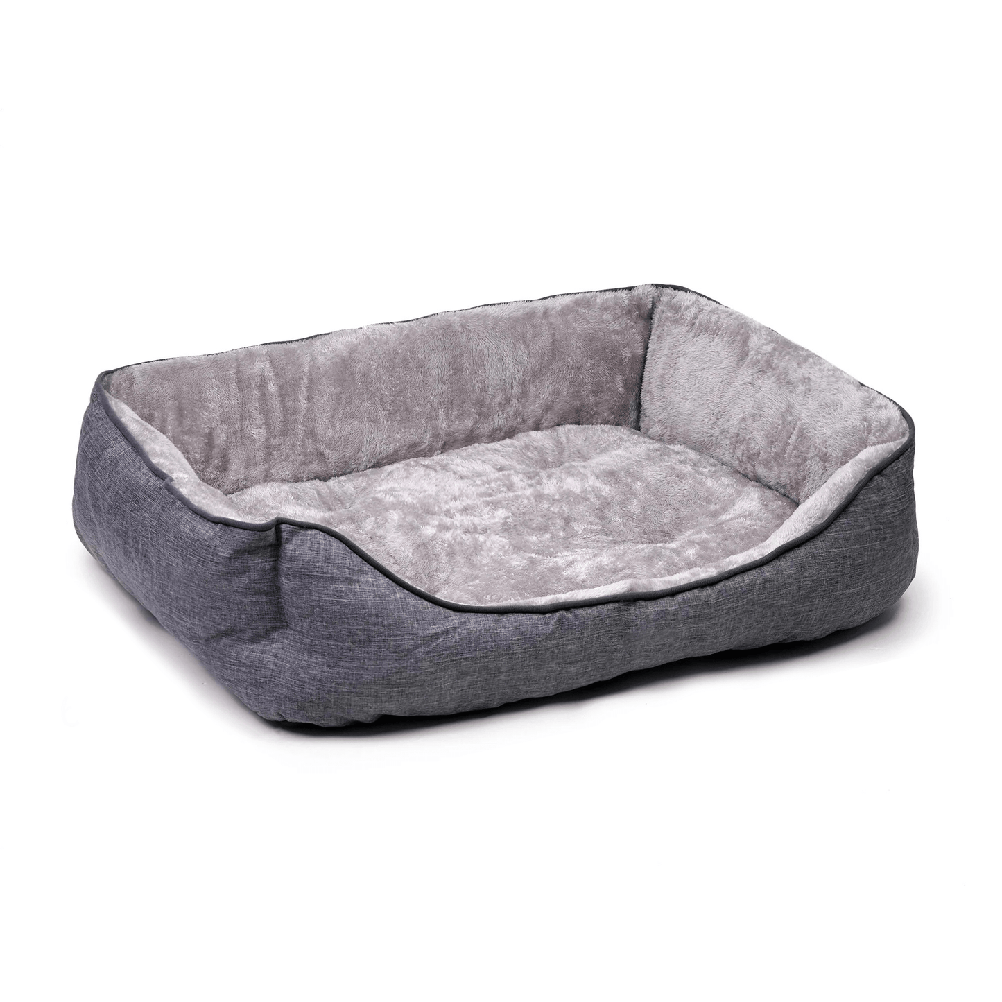 Cama para el Perro con Fondo Acolchado y Suave, Cama Gato, Cama para Mascotas, Bordes Suaves y Redondeados, Base Antideslizante, Aporta Sensación de Seguridad, Diseño Confortable para Mascotas: Soporte para la Cabeza y Cuello