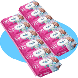 Toallitas Húmedas, Cuidado e Hidratación Profunda, Fibras Ultrasuaves ideales para Piel Sensible, Perfume Fresco, Packs de 3/6/9/12 Unidades, 360/720/1080/1440 Toallitas