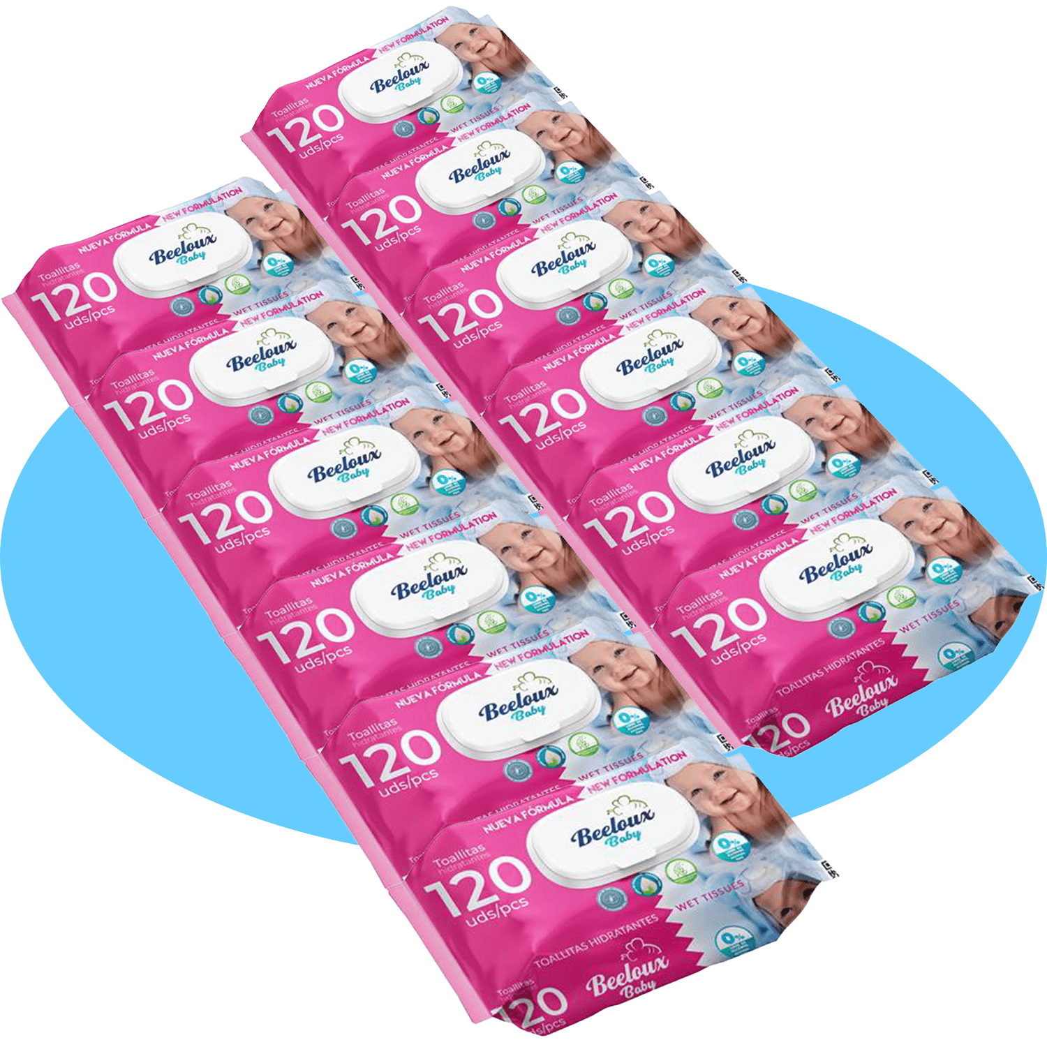 Toallitas Húmedas, Cuidado e Hidratación Profunda, Fibras Ultrasuaves ideales para Piel Sensible, Perfume Fresco, Packs de 3/6/9/12 Unidades, 360/720/1080/1440 Toallitas