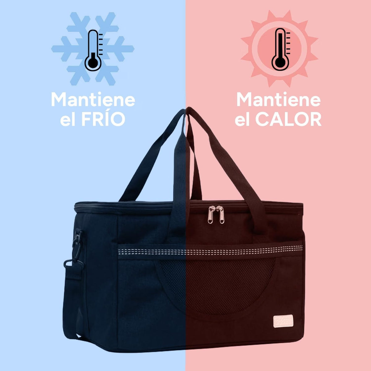 Bolsa Térmica Comida de 30L de Capacidad, Bolsa Aislamiento Isotérmico Hermética, Resistente y Espaciosa, ideal para Picnic, Playa, Camping y Excursión, Negro