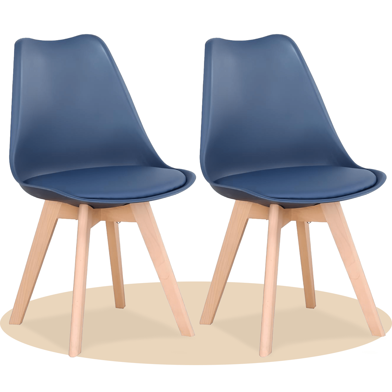 1/2/4/6 Unidad Sillas para Comedor, Sillas para Cocina con Asiento Blando, Tapizado y Patas Resistentes de Madera de Haya, Sillas Nórdicas