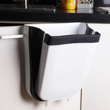 Cubo Basura Plegable de 10L de Capacidad, Cubo Basura Colgante y de Suelo, Ahorra Espacio, Ideal para Cocina, Baño, Oficina, Coche y Más