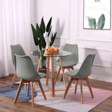 1/2/4/6 Unidad Sillas para Comedor, Sillas para Cocina con Asiento Blando, Tapizado y Patas Resistentes de Madera de Haya, Sillas Nórdicas