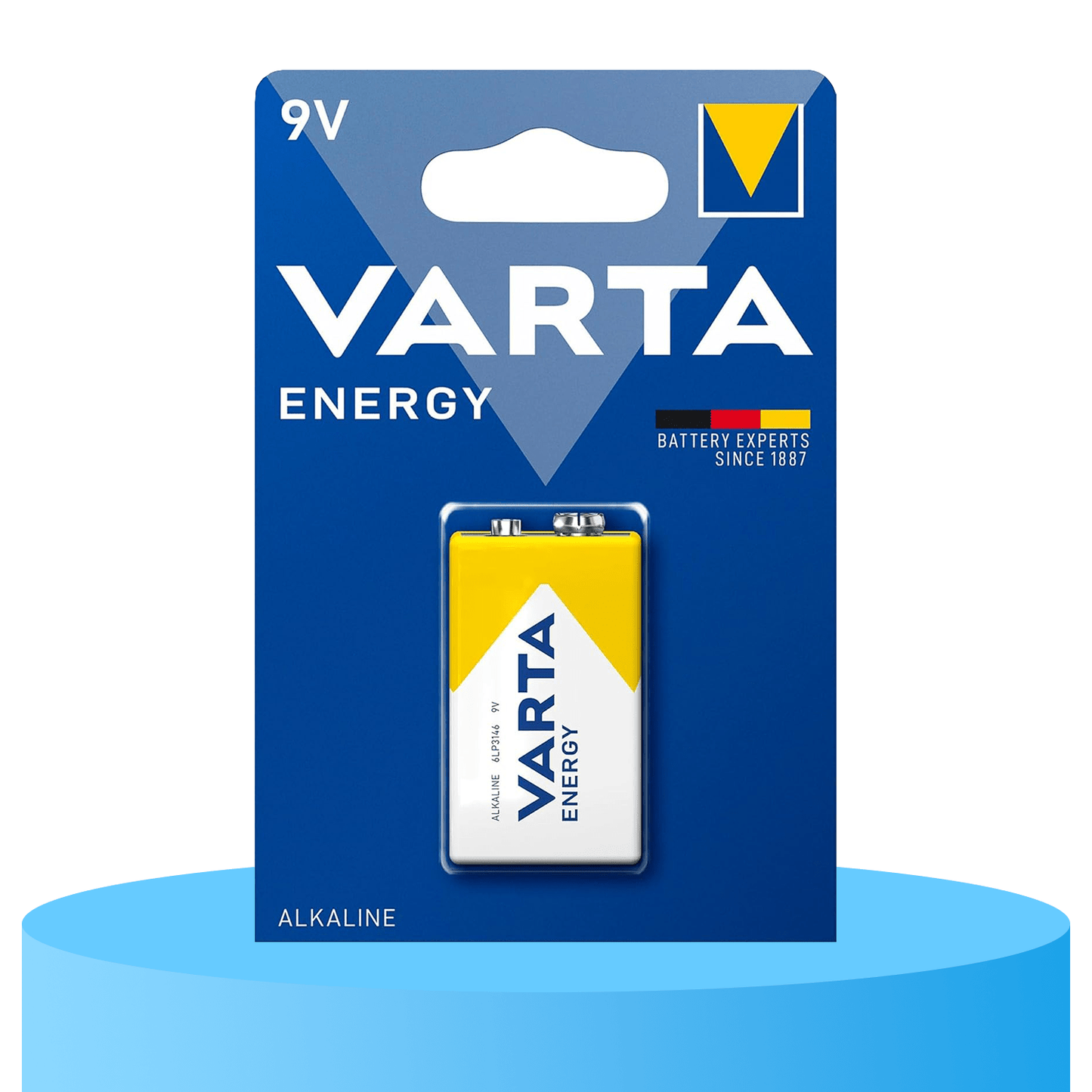 Pilas 9V Alcalinas, Pilas 9v Cuadradas de Alto Rendimiento, VARTA Energy, Larga Duración, Energía Continua, Ideal para Detectores de Humo, Micrófonos Inalámbricos, Pedales de Guitarra, Multímetros, Electrodomésticos