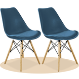 Sillas para Comedor, Sillas para Cocina con Asiento Blando, Tapizado y Patas Resistentes de Madera de Haya, Sillas Nórdicas Minimalistas, 49.5 x 44 x 79.5 cm