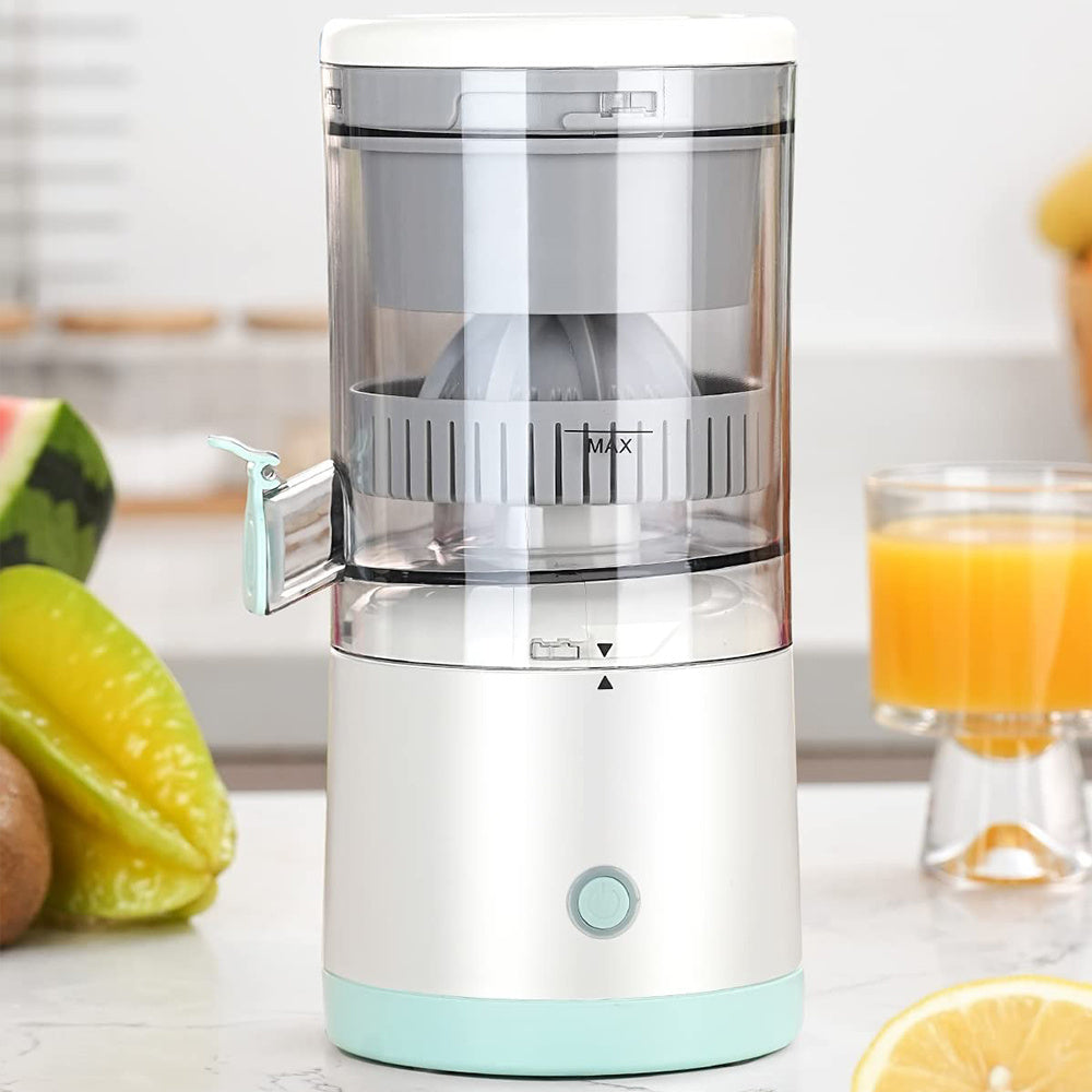 Exprimidor Automático Compacto con 30W de Potencia, Sin Esfuerzo, Mínimo Desperdicio, Cargador USB tipo-C, Batería de 1500mAh, Ideal para Hacer Jugos y Zumos de Cualquier Fruta, Perfecto para Casa, Viajes u Oficina