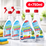CRISTASOL Cristalino Limpiador para Cristales Líquido en Spray, Para Limpieza de Ventanas, Espejos y Superficies de Vidrio o Cristal Sin Dejar Rastros o Marcas, Pack 2 Pistolas 750ml + 2 Recambios de 750ml, 3L en Total