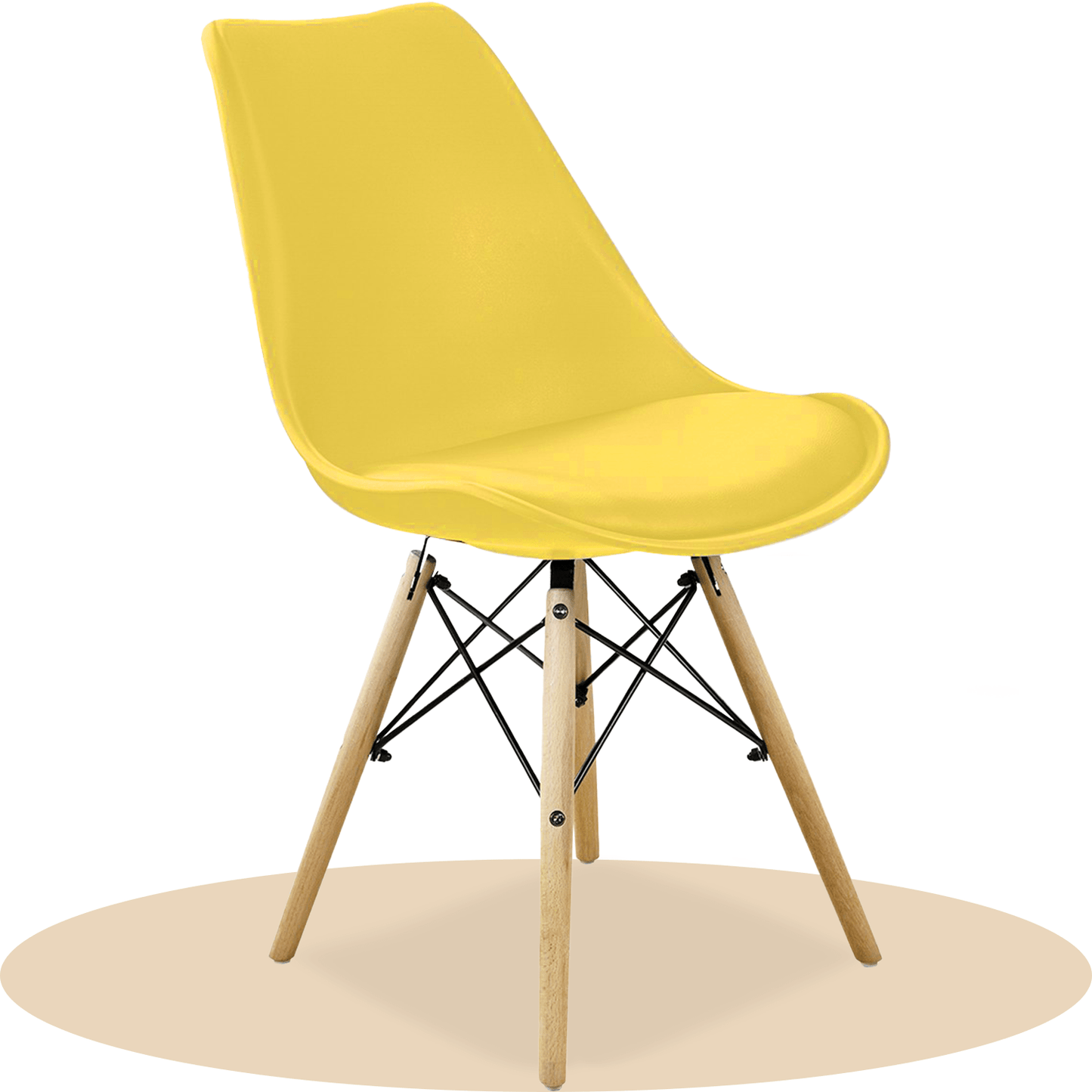 Sillas para Comedor, Sillas para Cocina con Asiento Blando, Tapizado y Patas Resistentes de Madera de Haya, Sillas Nórdicas Minimalistas, 49.5 x 44 x 79.5 cm