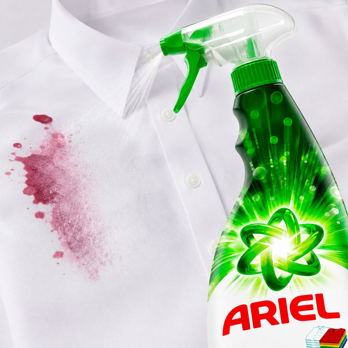 Ariel Diamond Quitamanchas en Spray para Ropa Blanca y de Color, 750 ml