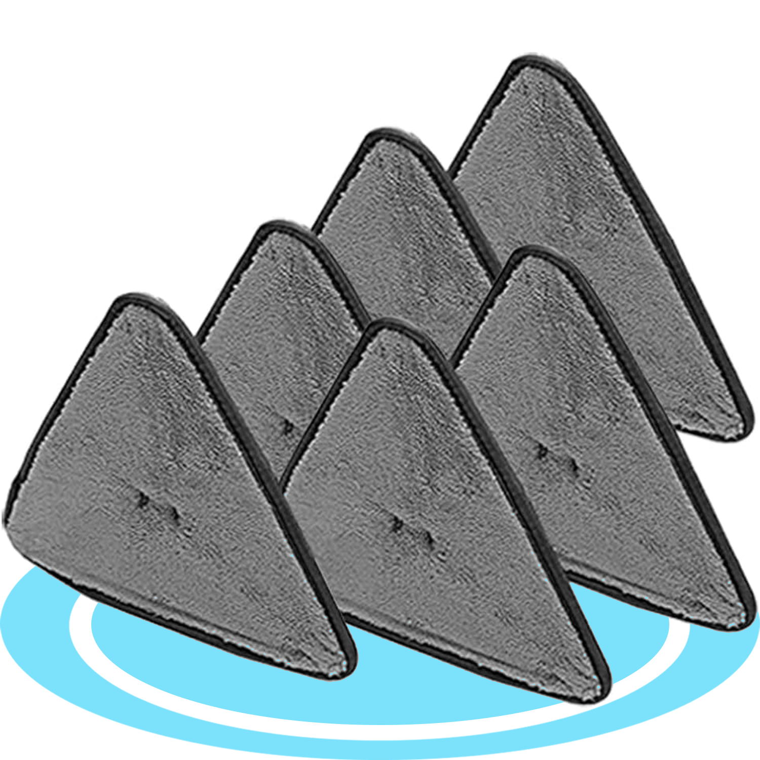 x6 Repuesto Mopa Triangular, Recambio Mopa Triangular de 27 x 27 x 27 cm, Mopas de Limpieza de Suelos, Recambios para Mopa de Fibra Fina y Densa, Limpieza Eficaz y Completa de las Superficies