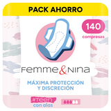 Compresas Mujer Menstruación, Máxima Seguridad, Comodidad y Discreción, Diseñada para Adaptarse, Perfectas para Uso Diario - FEMME & NINA