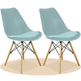 Sillas para Comedor, Sillas para Cocina con Asiento Blando, Tapizado y Patas Resistentes de Madera de Haya, Sillas Nórdicas Minimalistas, 49.5 x 44 x 79.5 cm