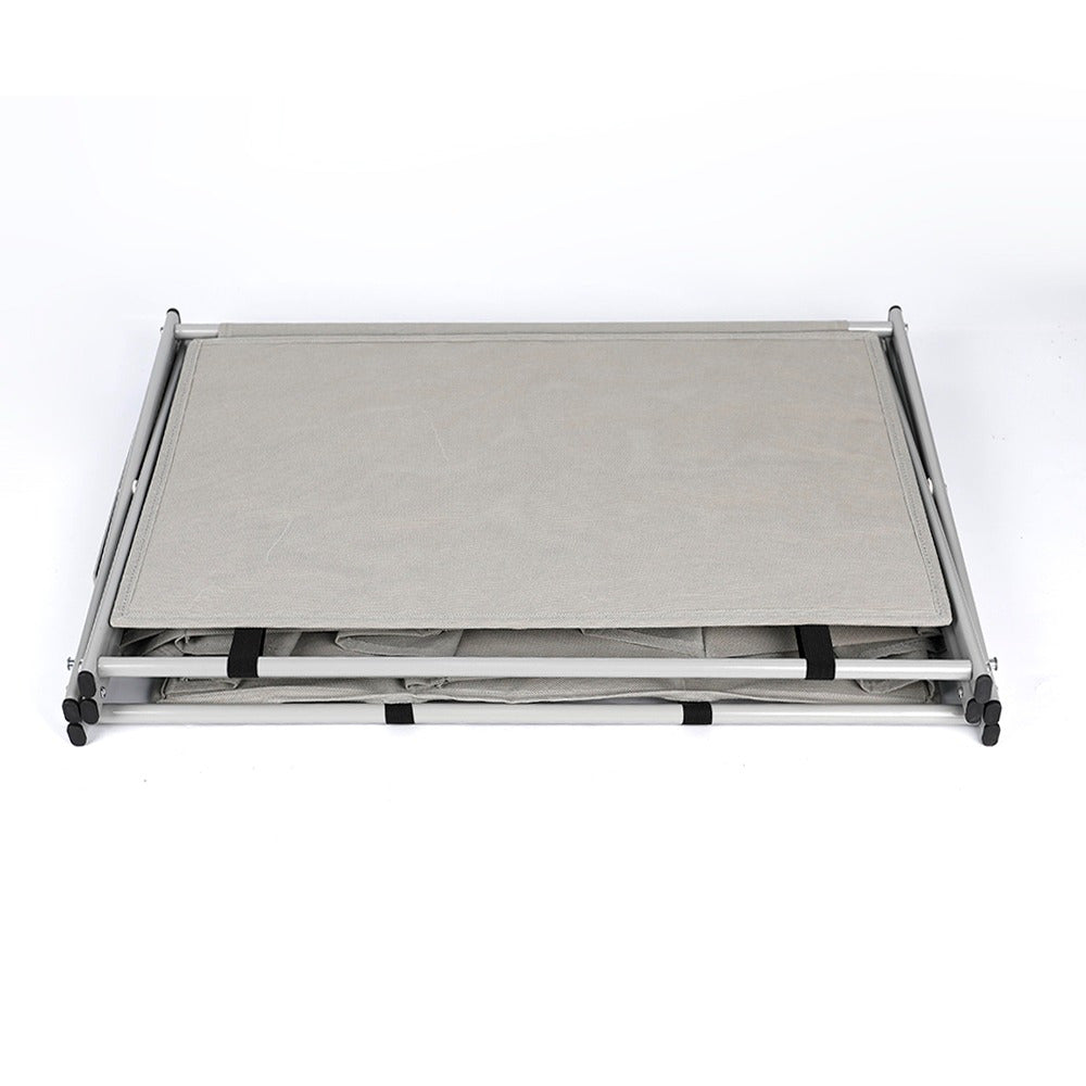 Organizador Zapatos Plegable Multiusos con 9 Compartimentos, Estructura de Metal Resistente, Tejido Transpirable, No necesita Montaje, Ocupa poco Espacio