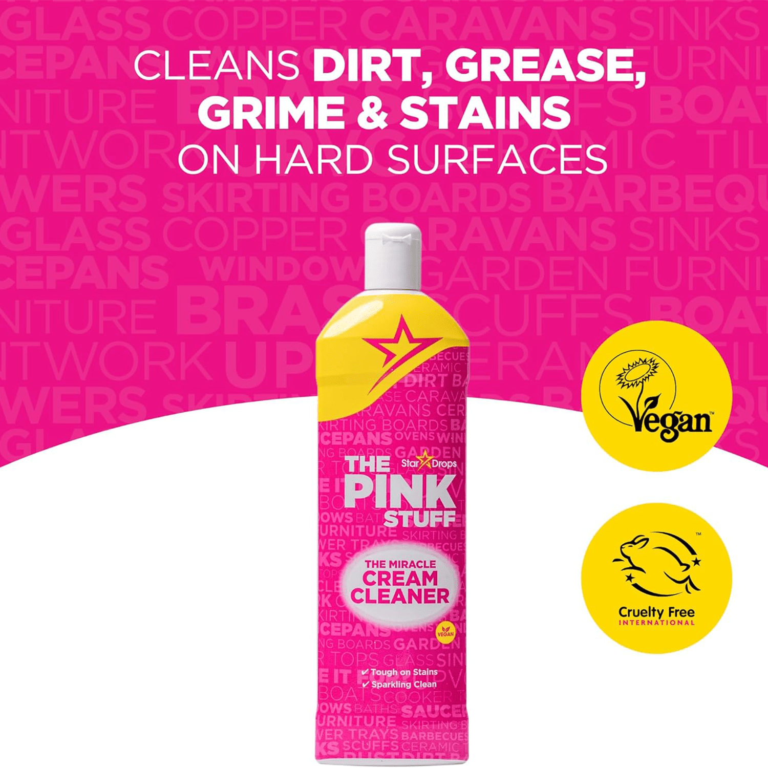 Stardrops The Pink Stuff Limpieza Hogar, Limpiador Profundo Multiusos, Ideal para Limpiar la Suciedad Persistente, Grasa y Mugre