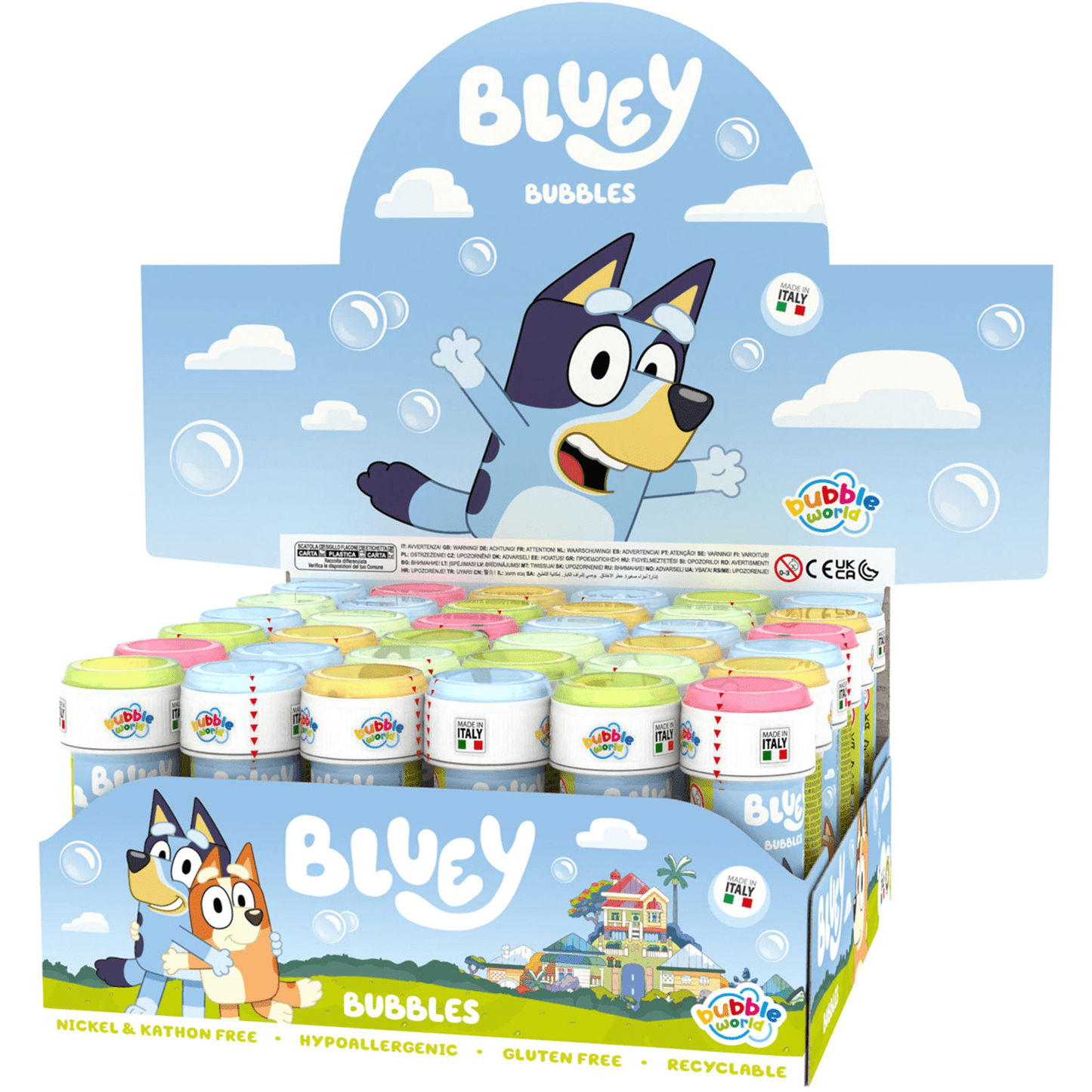 x36 Pomperos para Niños de Jabón, 60ml, Pompero con Laberinto de Dibujos Animados, Pompas de Jabón, Juego de Burbujas
