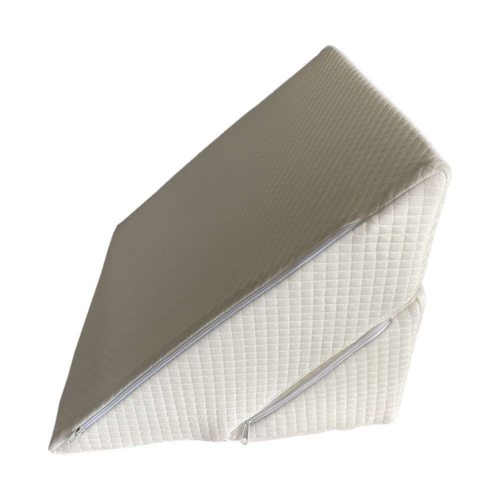Cojin Triangular de Espuma Viscoelástica de 60 x 40 x 24 cm, Diseño Multiposición, Ideal para Leer, Recostarse o Levantar las Piernas, Amortiguación Perfecta, Adaptable al Cuerpo, Ayuda a Corregir la Postura, Espuma 18D