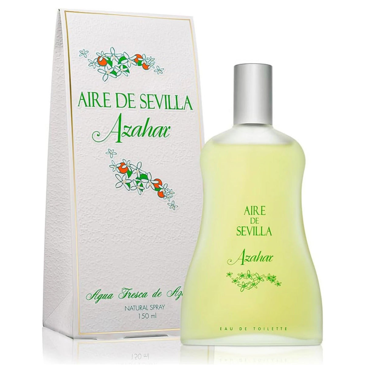 Instituto Español Aire de Sevilla Azahar Eau de Toilette para Mujer, Perfume de Aroma Cítrico y Floral con Notas de Clementina, Mandarina, Bergamota, Azahar y Jazmín, 150 ml