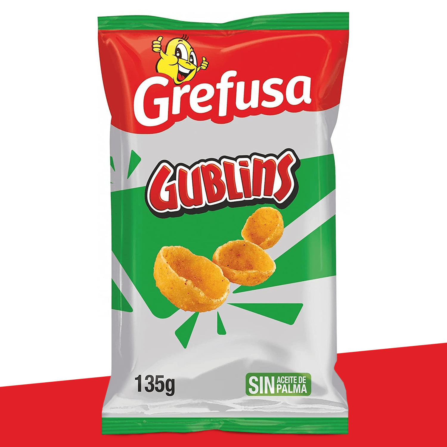 Grefusa Gublins Sabor Barbacoa, Snack Crujiente de Maíz, Ideal para Picar, Bolsa de 135g