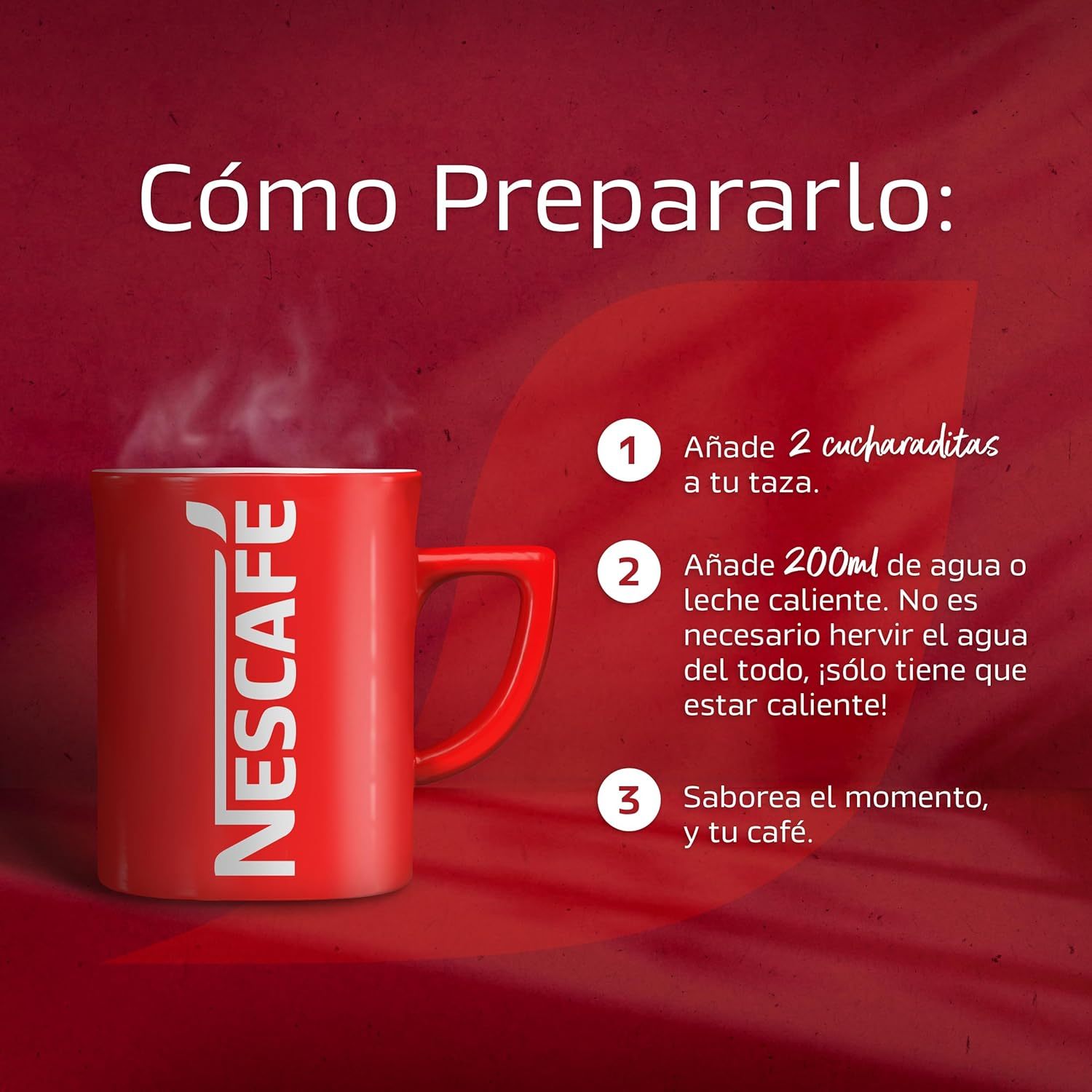 Nescafé Classic Descafeinado, Café Soluble Instantáneo 200g/100g/50g, Tueste Medio, Intensidad 7