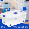 Caja Almacenamiento plástico para Guardar y Ordenar Juguetes, Libros, Documentos, Ropa, Mantas. Cierre Hermético, Gran Capacidad y Resistencia