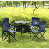 Silla Plegable Camping con Respaldo y Apoyabrazos, Ideal para Picnic, Pesca y Exterior, Resistente y Compacta, Soporta 120 kg, 50x50x80 cm