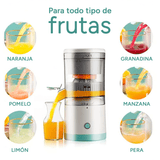 Exprimidor Automático Compacto con 30W de Potencia, Sin Esfuerzo, Mínimo Desperdicio, Cargador USB tipo-C, Batería de 1500mAh, Ideal para Hacer Jugos y Zumos de Cualquier Fruta, Perfecto para Casa, Viajes u Oficina